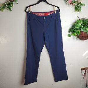 Under Armour tapered vented golf blue pants 34/30